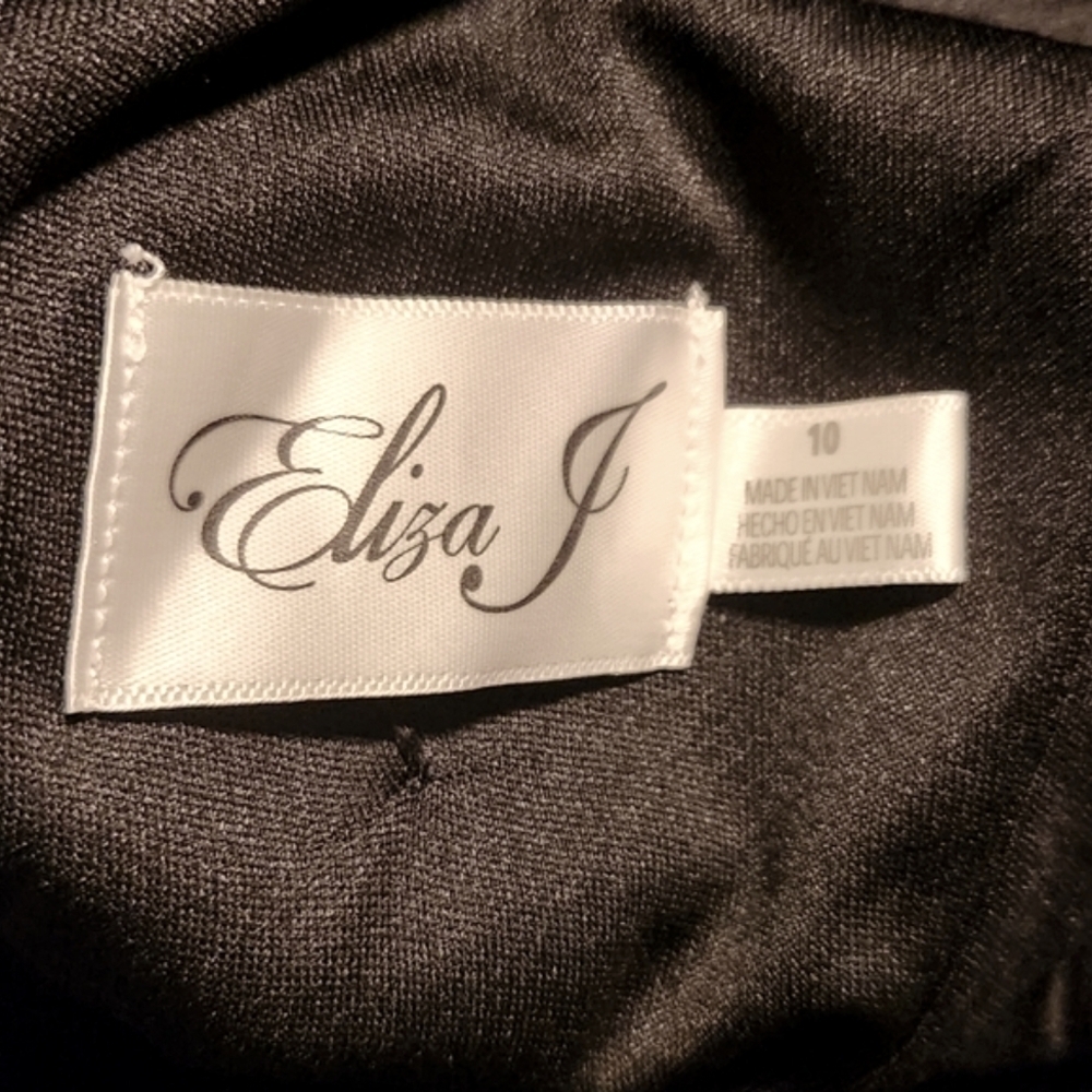 Eliza J Sleeveless Cascading Ruffle Velvet Maxi Evening Gown In Black Size 10 - Picture 8 of 9